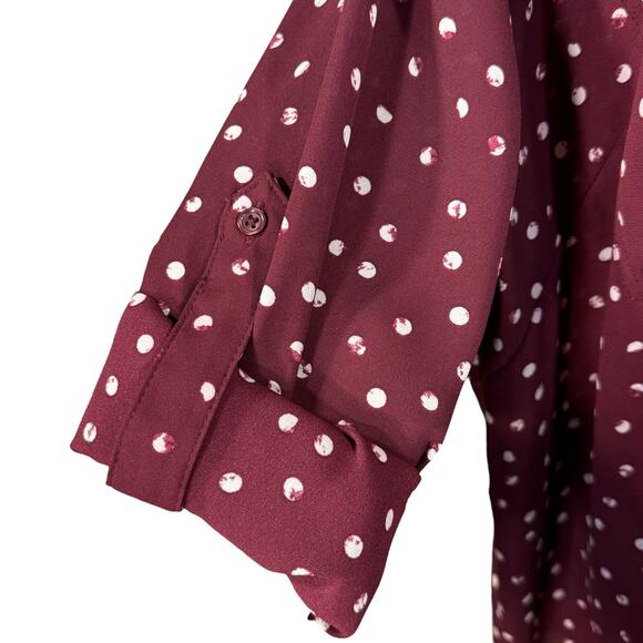 Maurices 3X-Large Top Button-Up Long Roll-Tab Sleeves Pockets Lightweight Collar - Picture 5 of 11